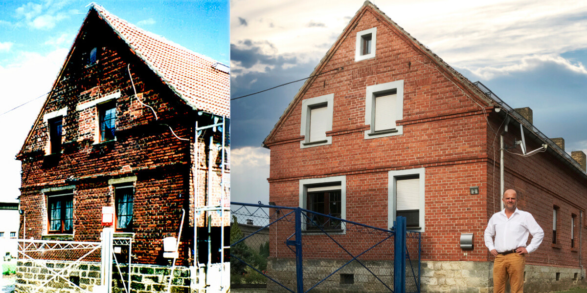 Vorher-nachher-Vergleich: So arbeitet die Baufirma Rehhahn Bau aus Wartenburg, Kreis Wittenberg.