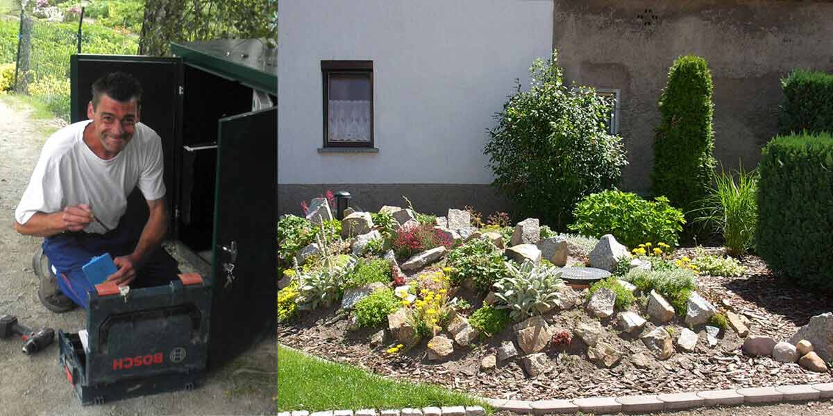 Rehhahn Bau garantiert für fachgerechte Montage von Kleinkläranlagen und auf Wunsch für die Gartengestaltung des Einbauplatzes. Rehhahn Bau garantiert für fachgerechte Montage von Kleinkläranlagen und auf Wunsch für die Gartengestaltung des Einbauplatzes.